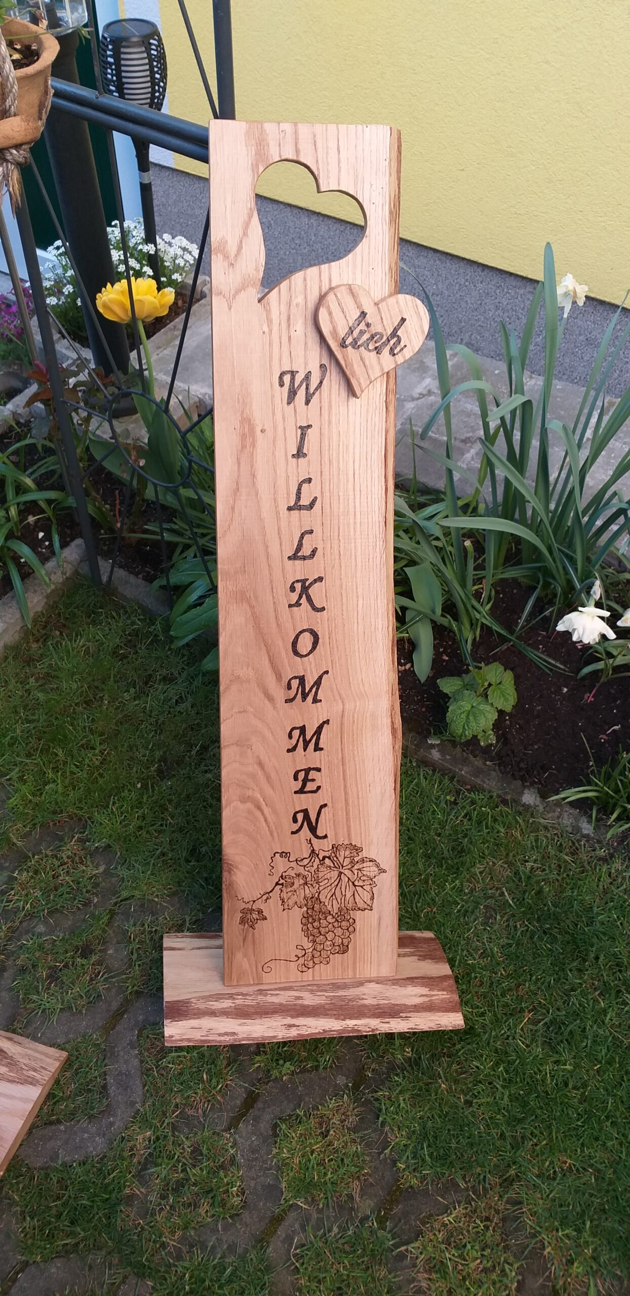 Brandmalerei Herzlich Willkommen – Bliemel Kunst