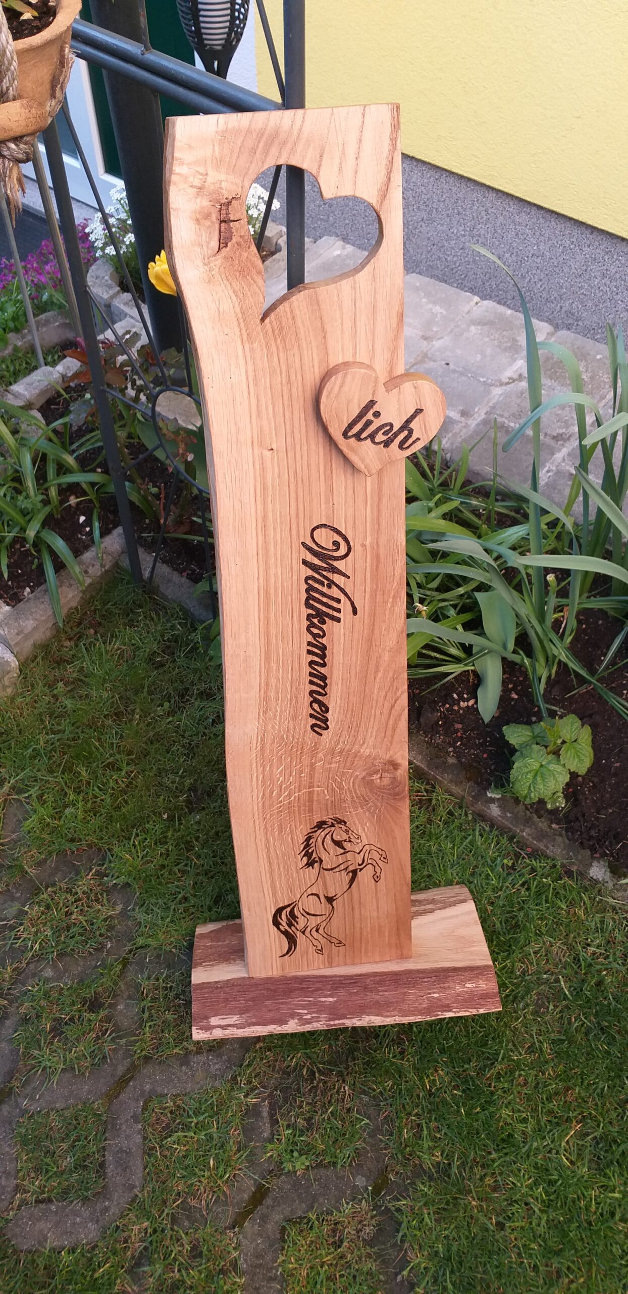 Brandmalerei Herzlich Willkommen – Bliemel Kunst